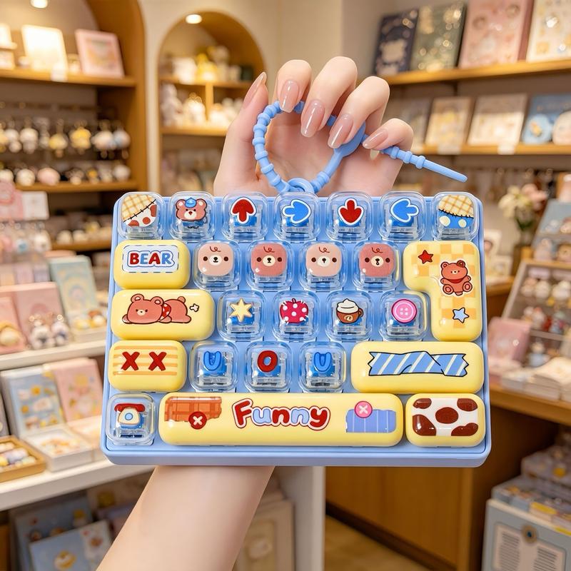 26-Key Mini Fidget Keyboard Toy with Carry Strap for Busy Hands and Everyday Stress Relief – Pocket-Size Clicky Desk Toy, Cute Birthday, Halloween or Christmas Gift for Adults and Kids