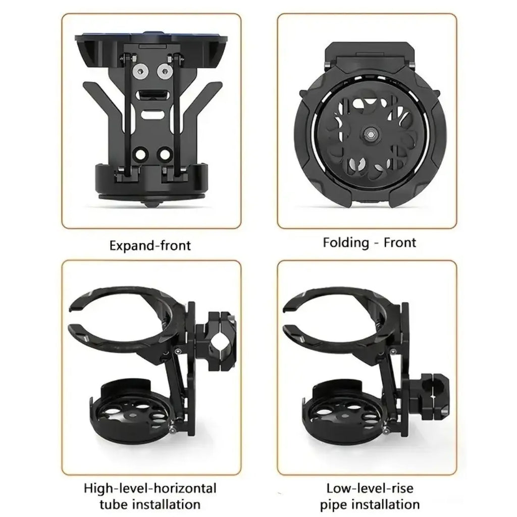 360° Rotating Foldable Bike & Motorcycle Cup Holder – Adjustable Bottle Cage