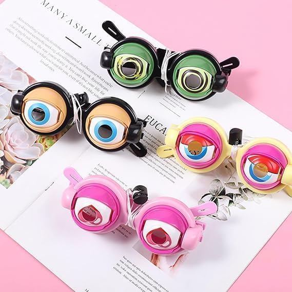 Googly-Eye Novelty Glasses – Funny Moving Eyeball Costume Eyewear for Parties, Halloween, Photos & Pranks