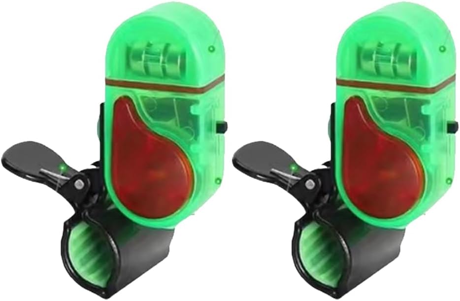 Alarma de mordedura de pesca con luz LED, alarma inteligente para mordeduras de peces, campana de alerta de sonido con luces LED, alarmas de pesca electrónicas mejoradas, alarmas de mordedura para