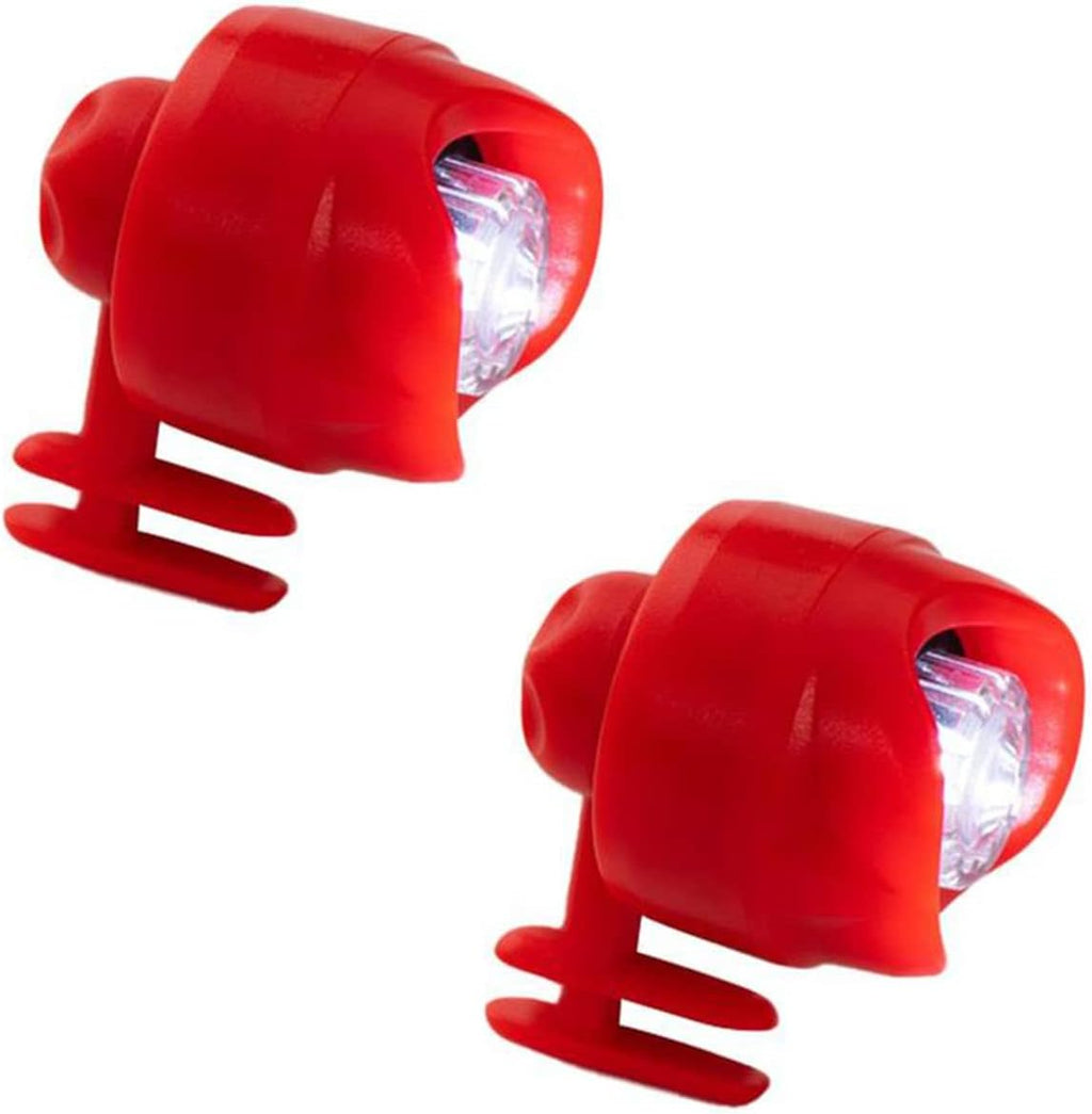 Headlights for Croc, Pack of 2 Waterproof LED Light for Shoes, Shoe Decoration Lights, Adjustable, Clogs Shoes Headlights for Camping, Hiking, Cycling, Suitable for Adults Children (Red)