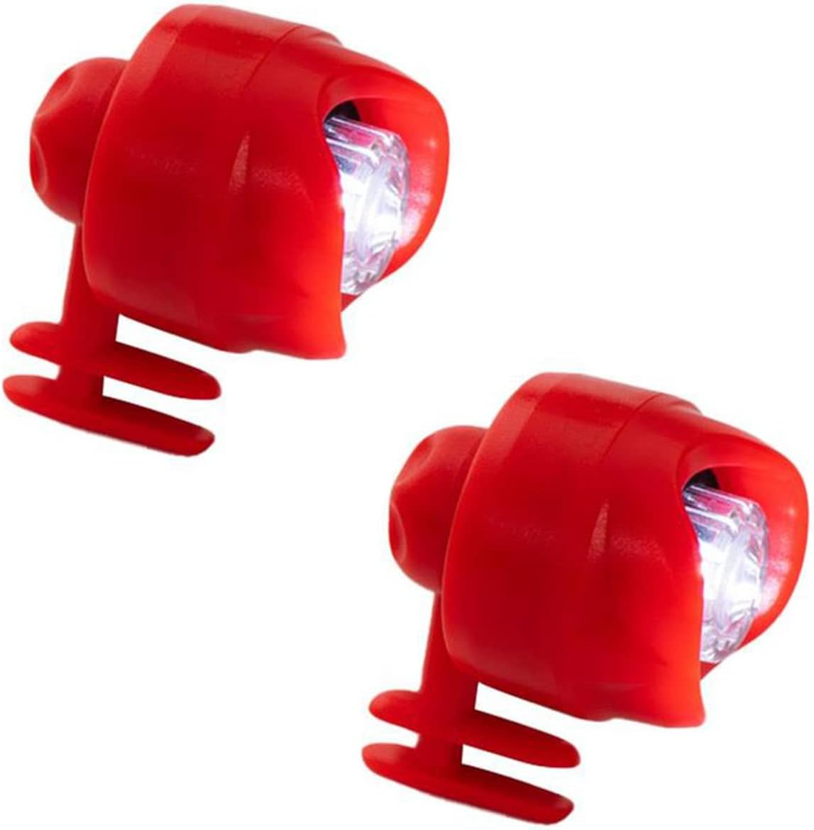 Headlights for Croc, Pack of 2 Waterproof LED Light for Shoes, Shoe Decoration Lights, Adjustable, Clogs Shoes Headlights for Camping, Hiking, Cycling, Suitable for Adults Children (Red)