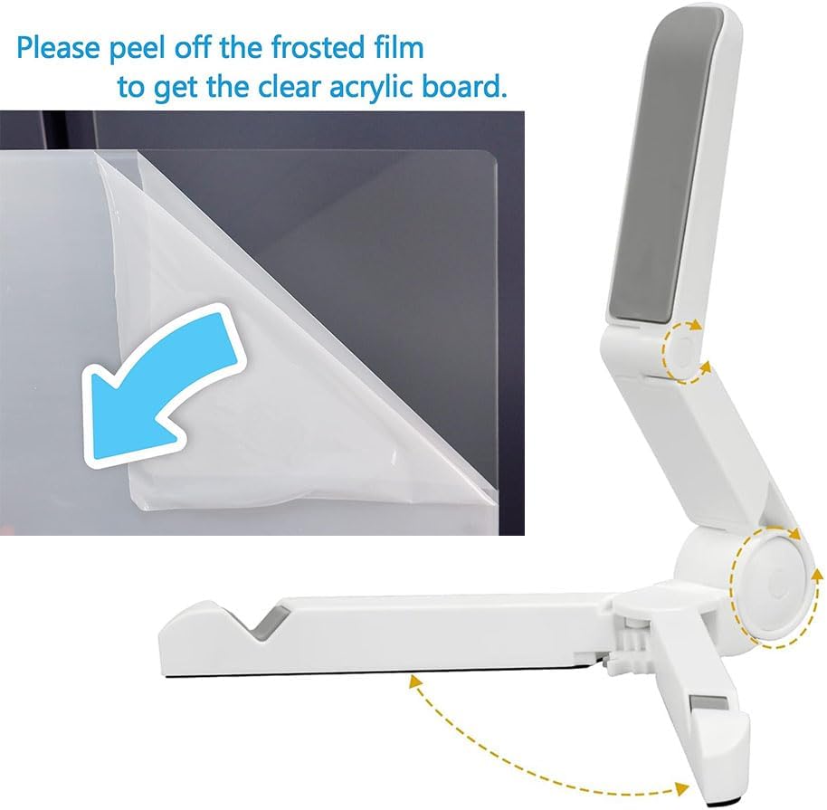 LED Acrylic Message Board with Stand – Reusable Light-Up Drawing & Writing Sign with Fluorescent Markers