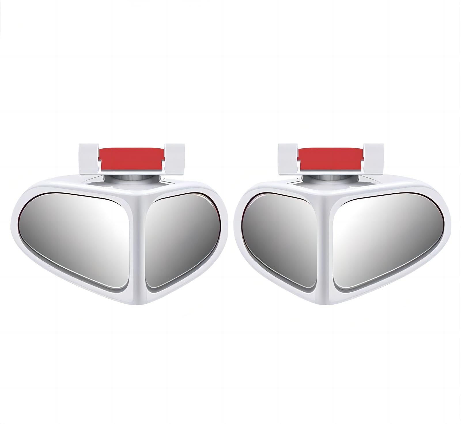 Automotive Mirror Auxiliary Small Mirrors: Rotatable, Wide View Angle, 360 Degrees, High Definition Reverse Mirrors (Black, Right-Side)