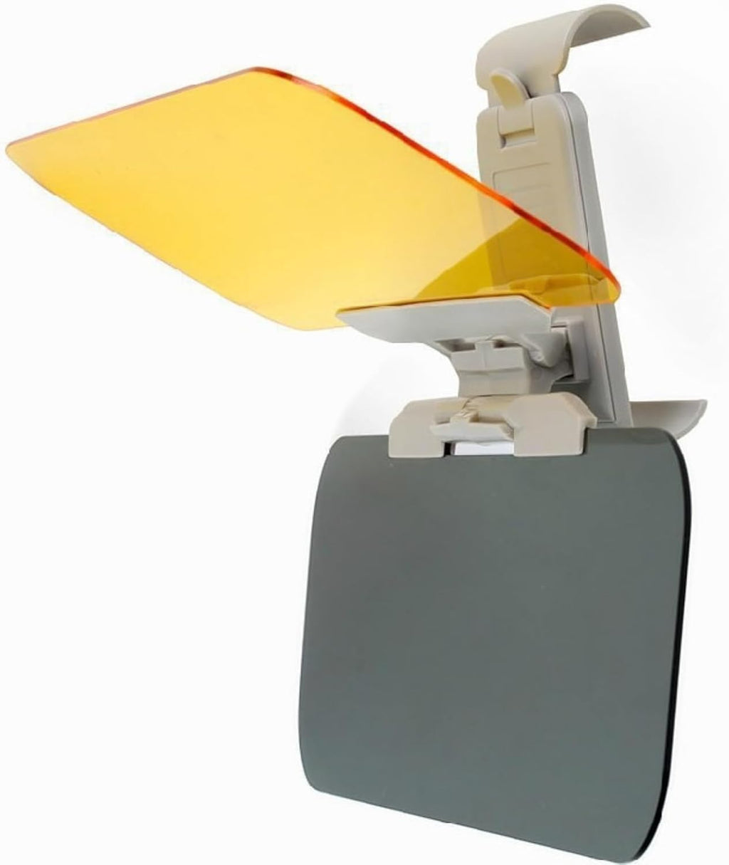 2-in-1 Polarized Car Visor Extender – Dual Flip-Down Sun & Glare Shields for Day and Low-Light Driving