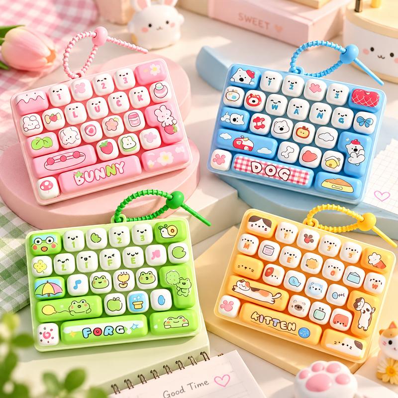 26-Key Mini Fidget Keyboard Toy with Carry Strap for Busy Hands and Everyday Stress Relief – Pocket-Size Clicky Desk Toy, Cute Birthday, Halloween or Christmas Gift for Adults and Kids