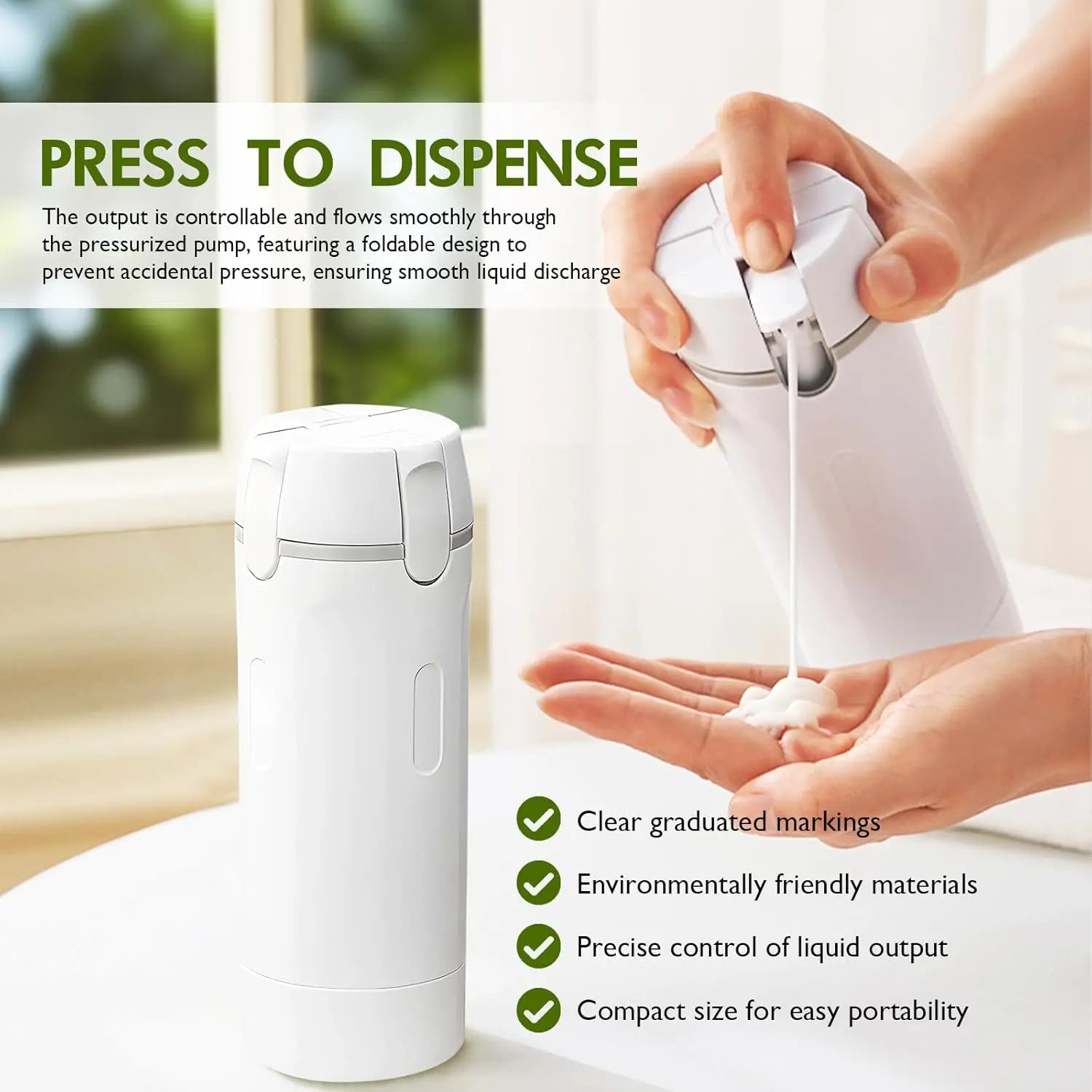 4-in-1 Travel Dispenser Bottles | TSA-Approved Leakproof Containers