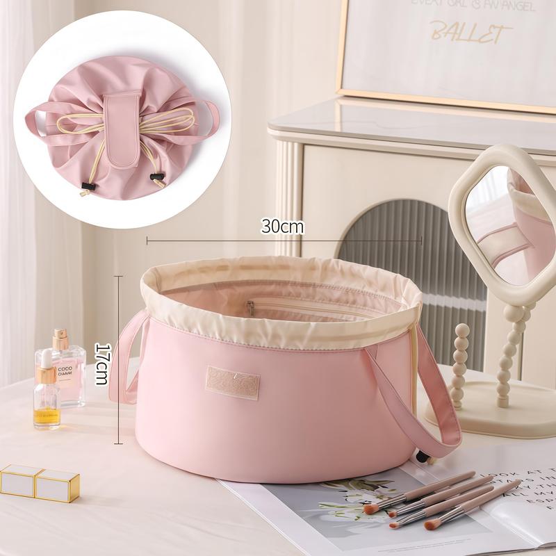 Drawstring Makeup Bag – Large Capacity Travel Cosmetic Organizer