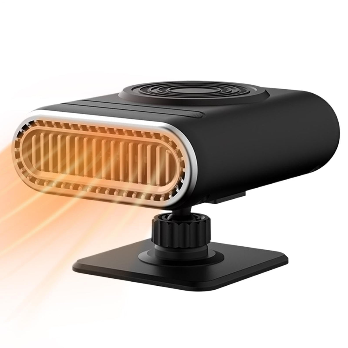 12V Portable Car Heater & Defogging Fan – 120W Three-Setting Dashboard Heater with Adjustable Mount for Winter Driving