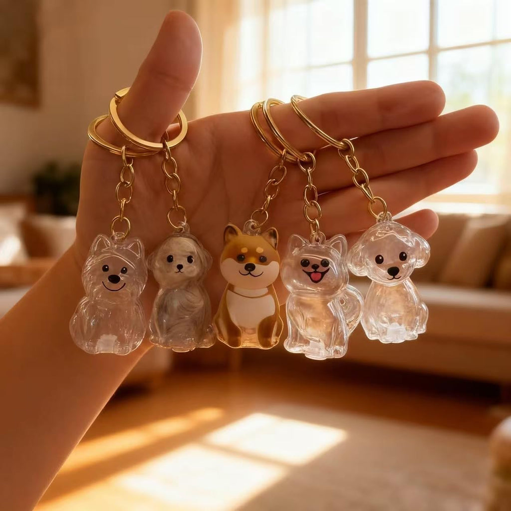 Colector de pelo de perro llavero encanto caja de almacenamiento conmemorativo,Llavero de pelo de mascota,Colgante de cápsula de recuerdo de piel de mascota