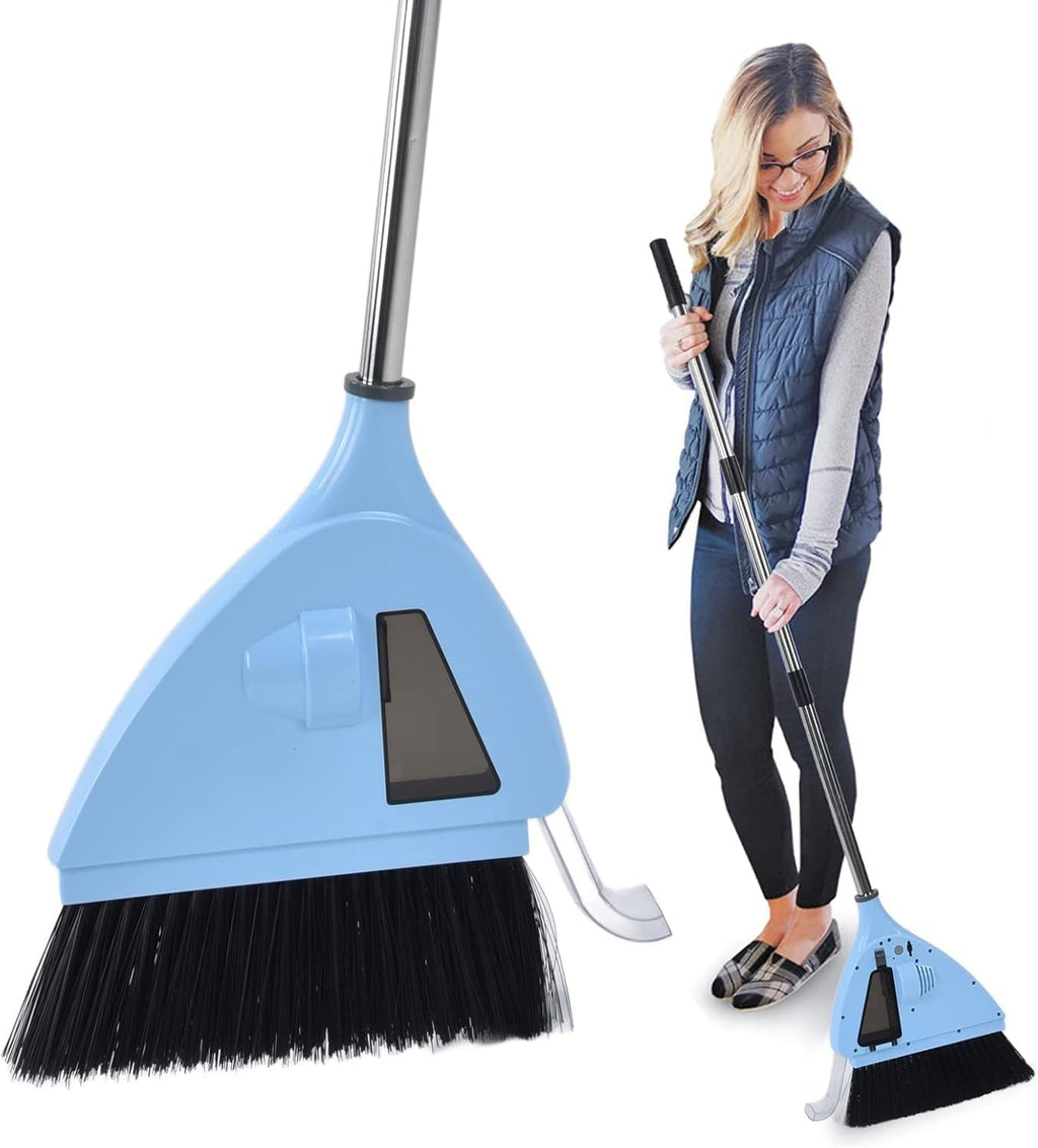 Cordless Vacuum Broom – Sweep & Suction Floor Cleaner with Long Handle and USB Rechargeable Design