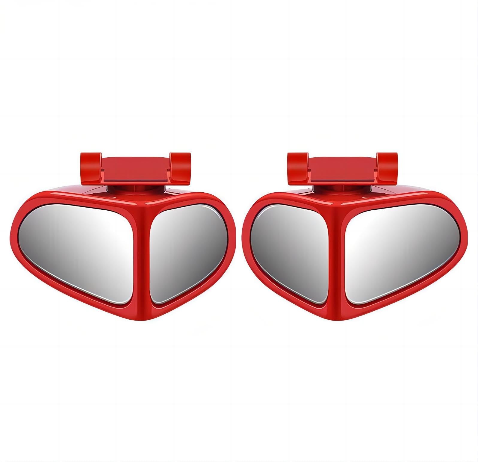 Automotive Mirror Auxiliary Small Mirrors: Rotatable, Wide View Angle, 360 Degrees, High Definition Reverse Mirrors (Black, Right-Side)