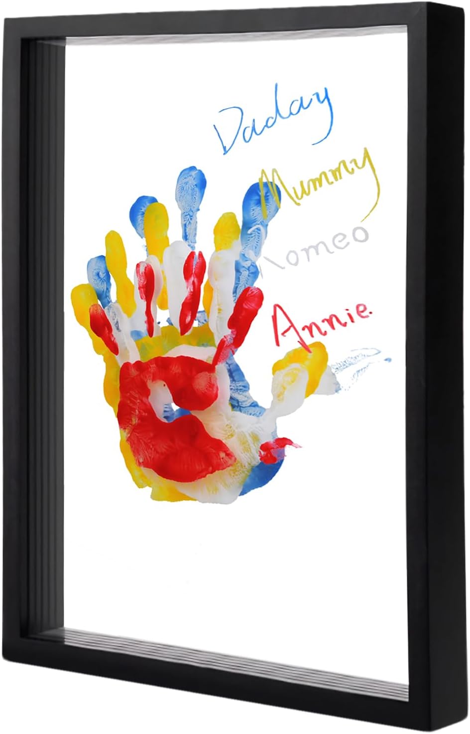 Family Handprint Keepsake Frame Kit – Layered DIY Paint Art for Parents, Kids & Meaningful Family Gifts