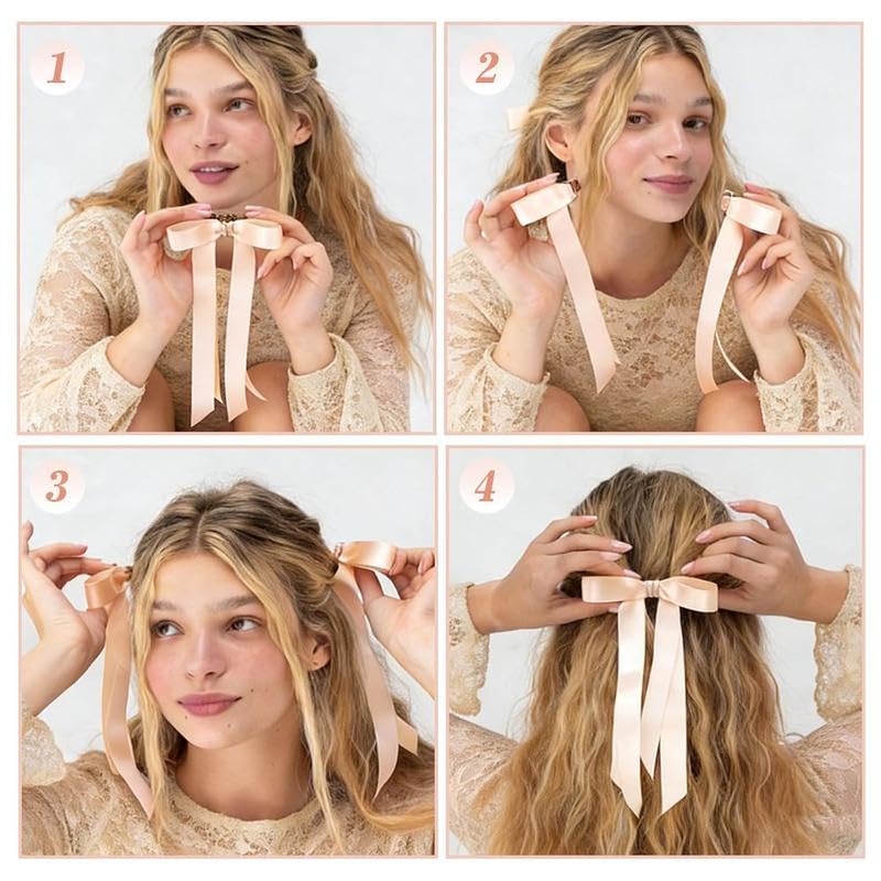 Magnetic Bow Hair Clip – 2-in-1 Strong Hold Claw Clip for Women & Girls