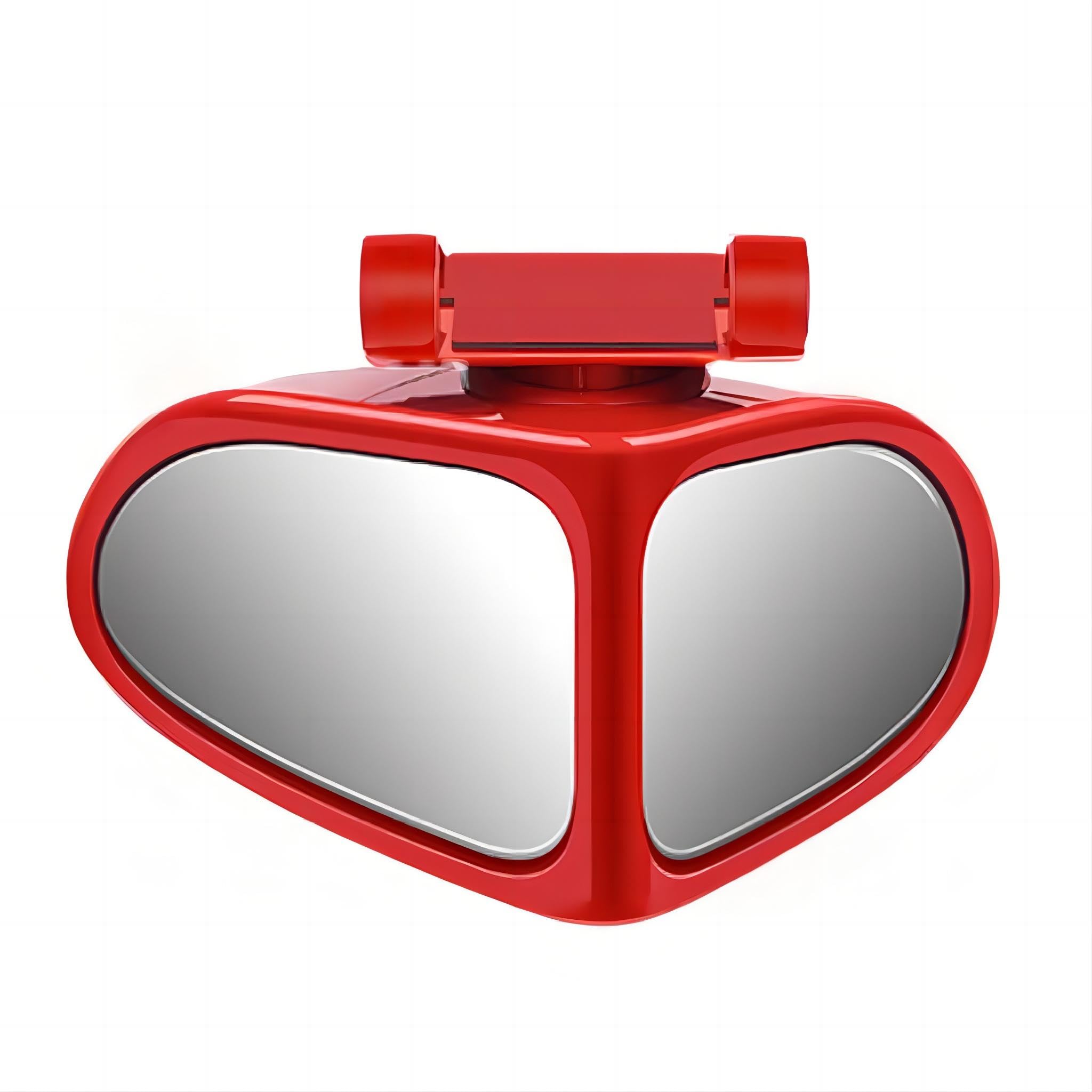 Automotive Mirror Auxiliary Small Mirrors: Rotatable, Wide View Angle, 360 Degrees, High Definition Reverse Mirrors (Black, Right-Side)