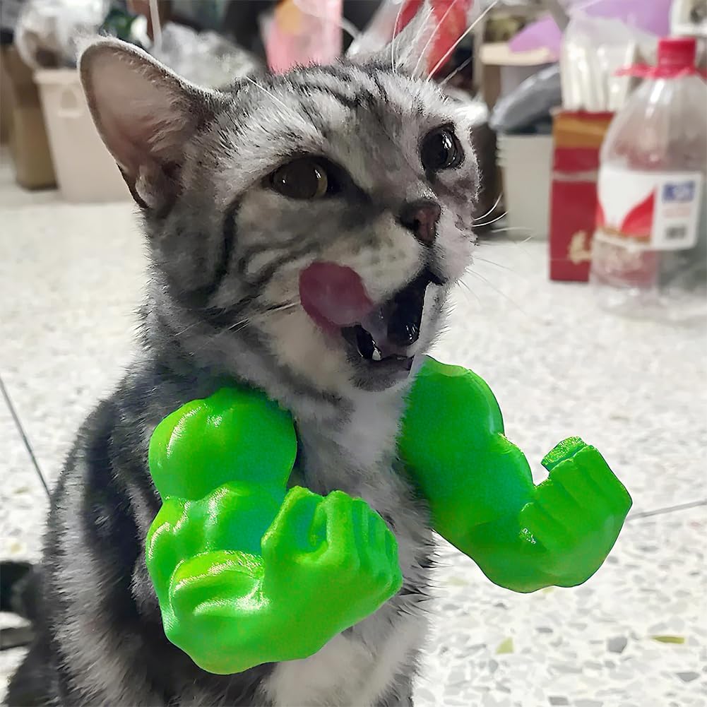 Cat Muscle Arm Halloween Costume Accessory, 3D Printed Cat Neck Muscle Arm Decoration, Funny Pet Cosplay Prop for Cats Dogs Rabbits, Adjustable Lightweight Design for Halloween Party Photos