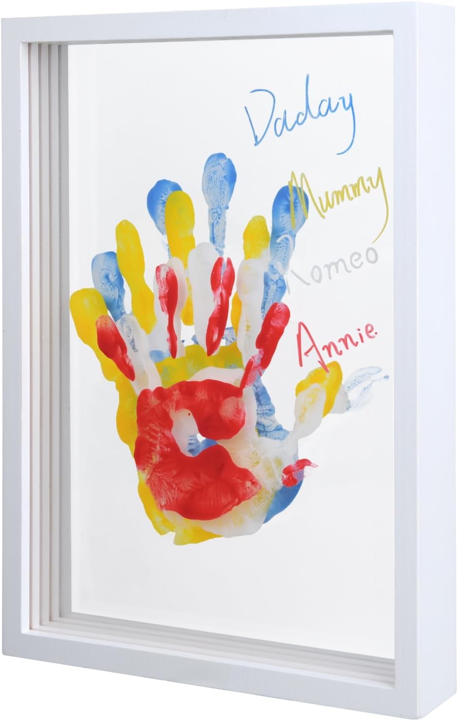Family Handprint Keepsake Frame Kit – Layered DIY Paint Art for Parents, Kids & Meaningful Family Gifts