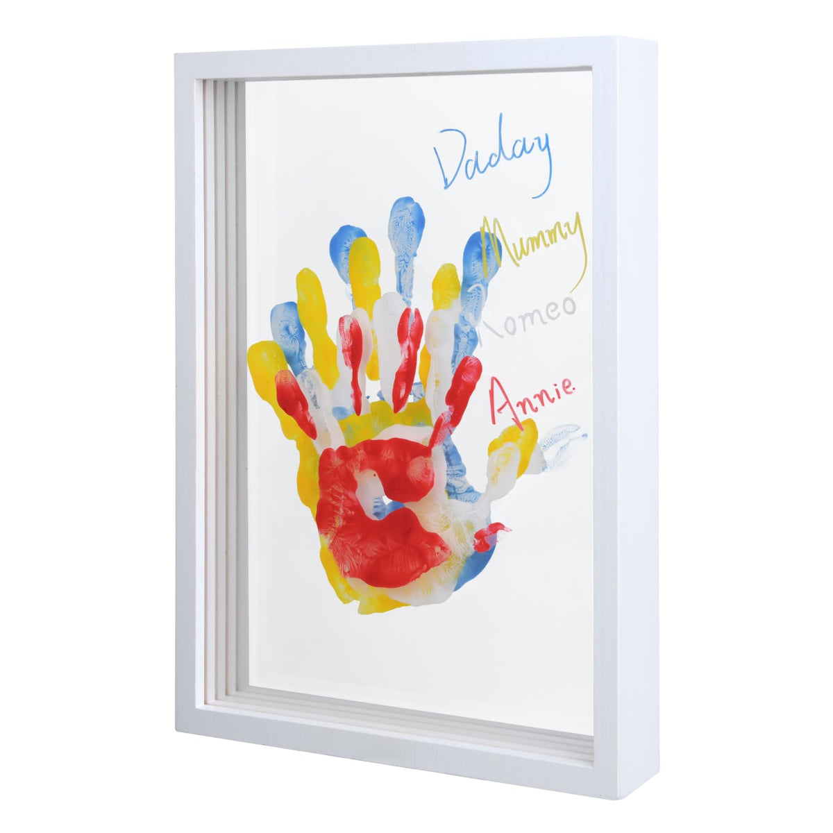 Family Handprint Keepsake Frame Kit – Layered DIY Paint Art for Parents, Kids & Meaningful Family Gifts