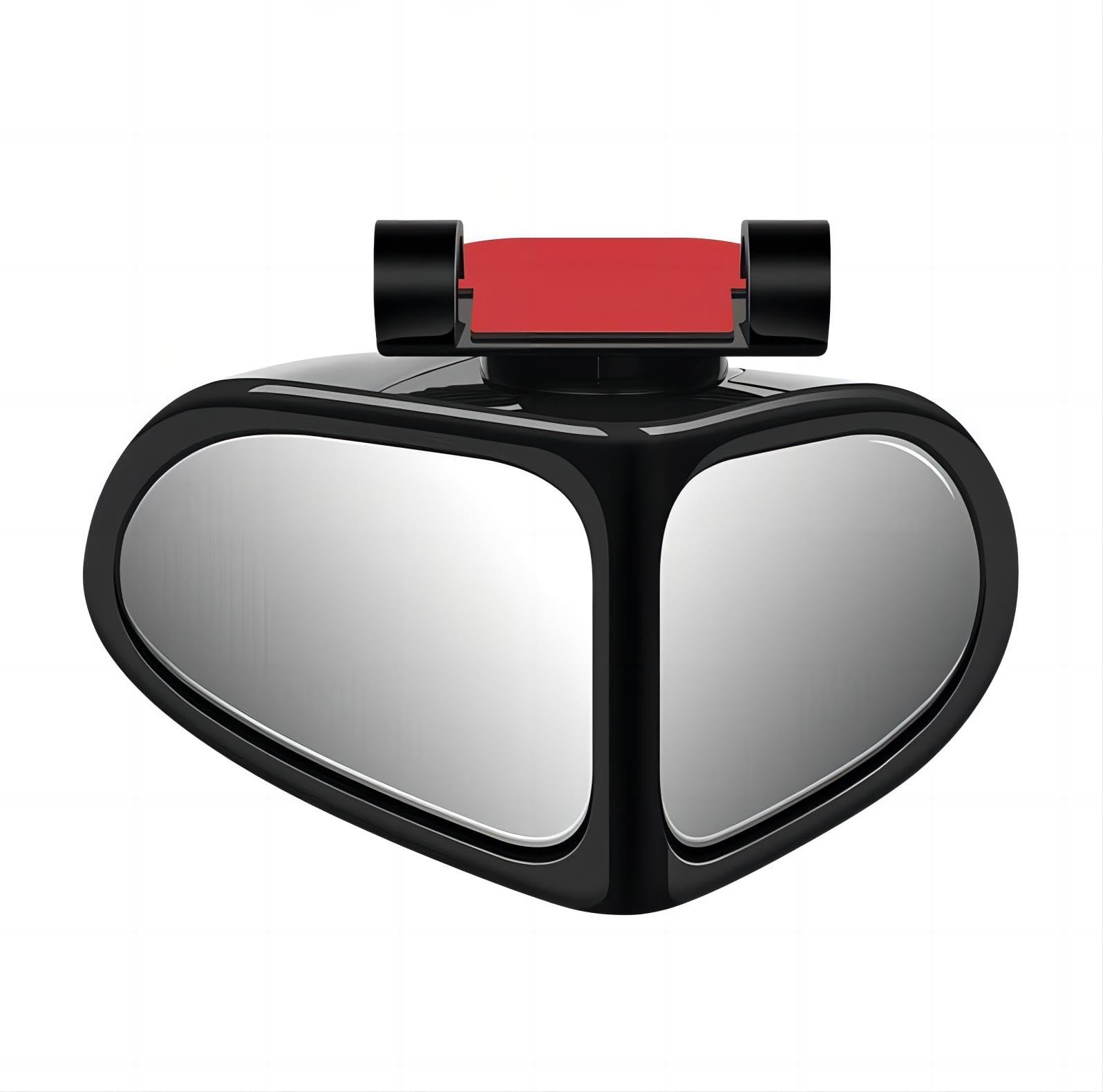 Automotive Mirror Auxiliary Small Mirrors: Rotatable, Wide View Angle, 360 Degrees, High Definition Reverse Mirrors (Black, Right-Side)