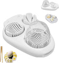 3 in 1 egg slicer for hard boiled eggs heavy duty with Stainless Steel Wires,3 Slice Modes Egg Cutter, Press-type Kitchen Chopper Breaker Tool for Strawberry, Mushroom, Grape, Cherry Tomato