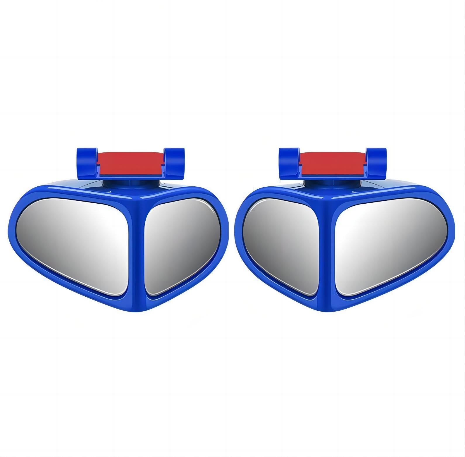 Automotive Mirror Auxiliary Small Mirrors: Rotatable, Wide View Angle, 360 Degrees, High Definition Reverse Mirrors (Black, Right-Side)
