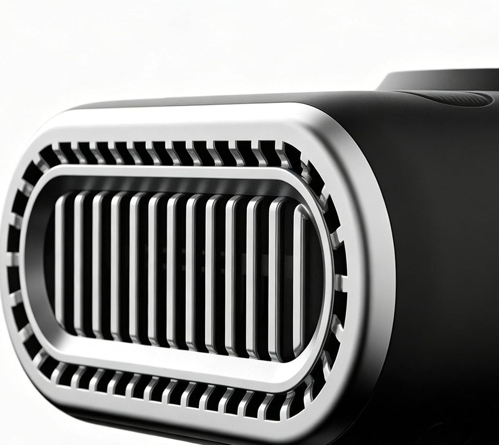 12V Portable Car Heater & Defogging Fan – 120W Three-Setting Dashboard Heater with Adjustable Mount for Winter Driving