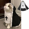 Funny Pet Nun Costume – One-Piece Hooded Halloween Cloak