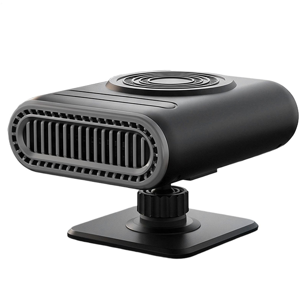 12V Portable Car Heater & Defogging Fan – 120W Three-Setting Dashboard Heater with Adjustable Mount for Winter Driving