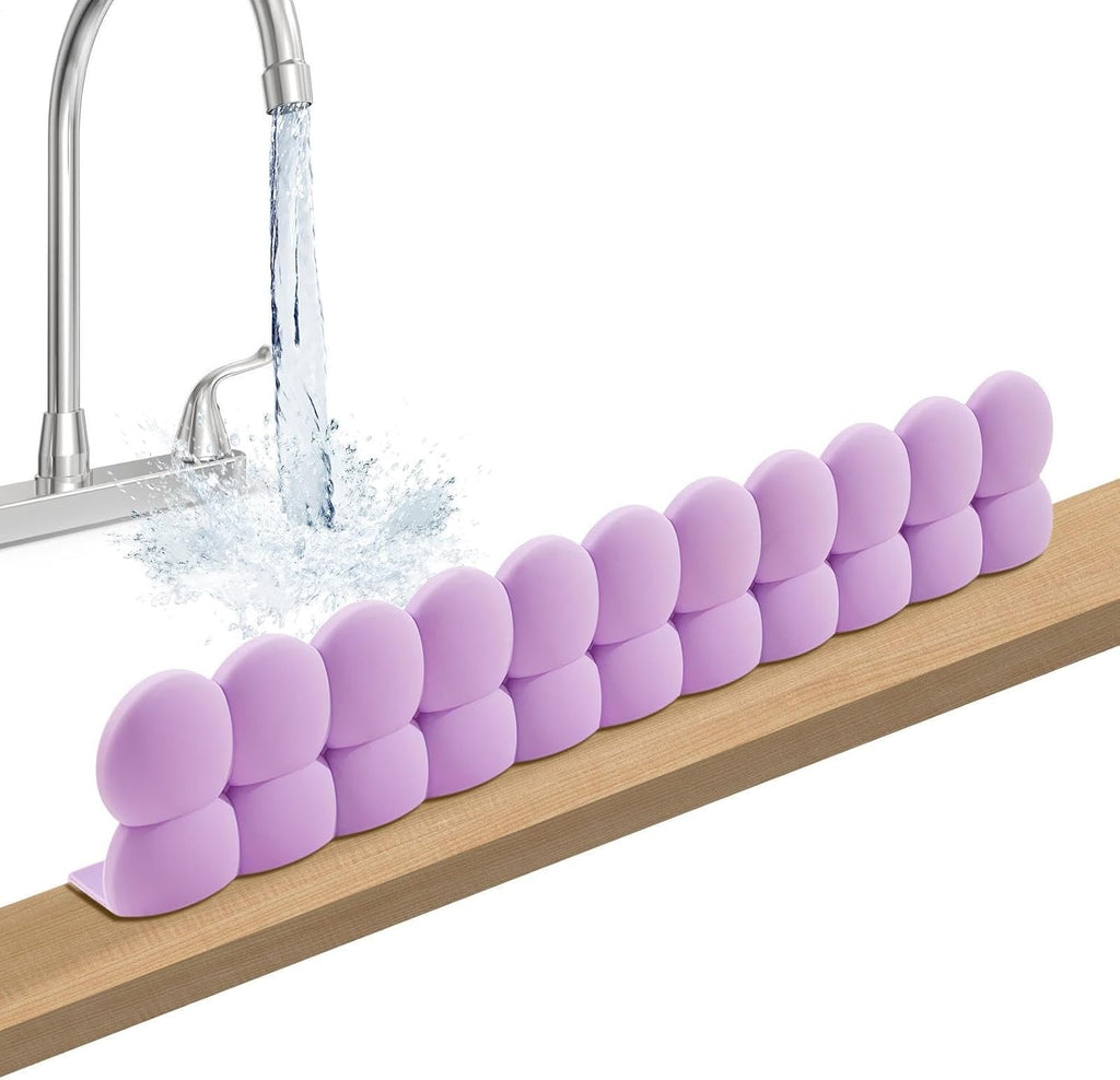 Generico Paraspruzzi per Lavello,Scudo Protettivo,Paraspruzzi in Silicone per Lavello - Bordino Riutilizzabile per Piano Cucina, Bagno e Ristorante