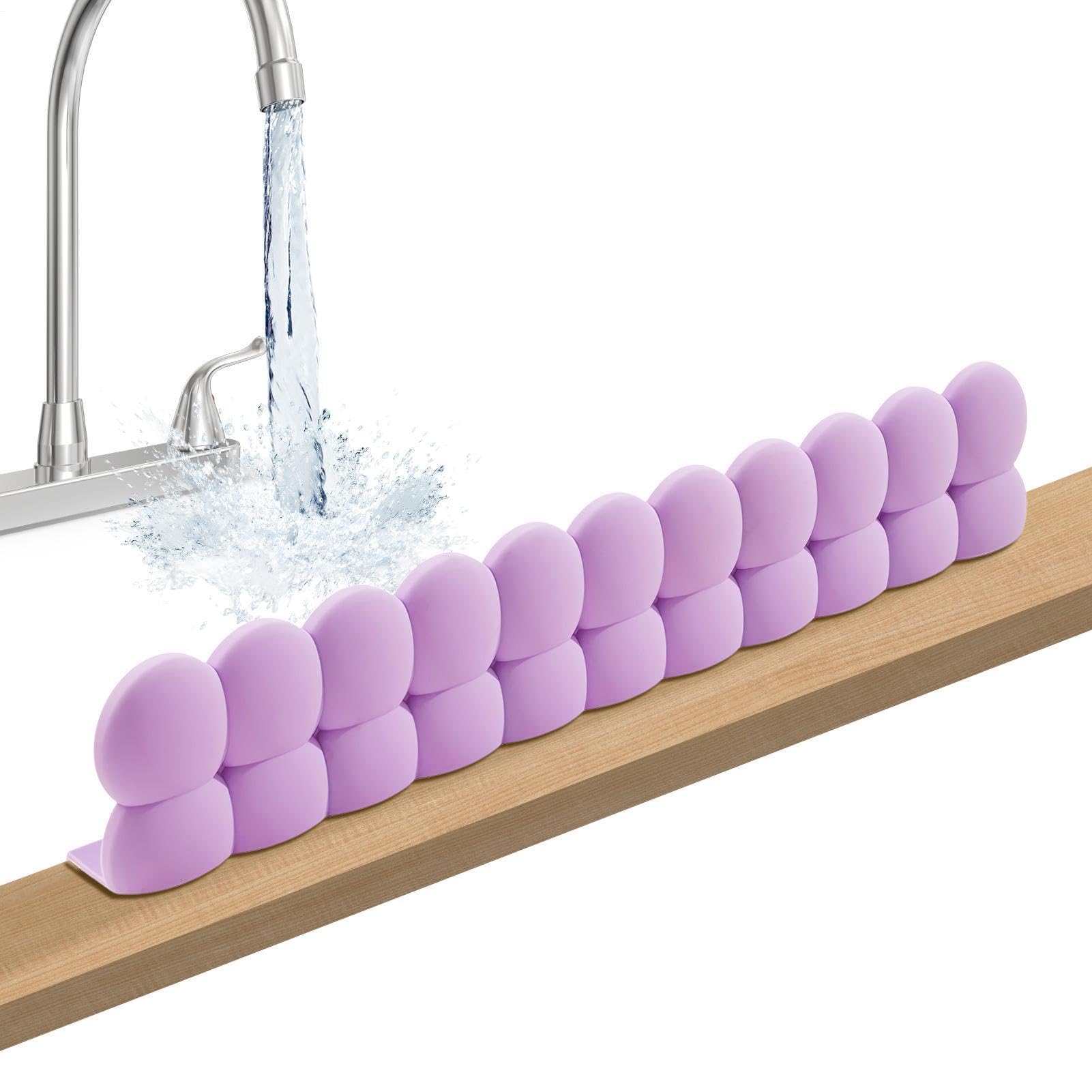 Generico Paraspruzzi per Lavello,Scudo Protettivo,Paraspruzzi in Silicone per Lavello - Bordino Riutilizzabile per Piano Cucina, Bagno e Ristorante