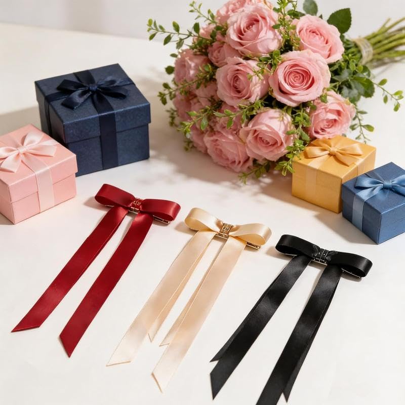 Magnetic Bow Hair Clip – 2-in-1 Strong Hold Claw Clip for Women & Girls