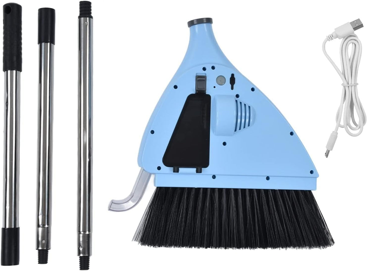 Cordless Vacuum Broom – Sweep & Suction Floor Cleaner with Long Handle and USB Rechargeable Design