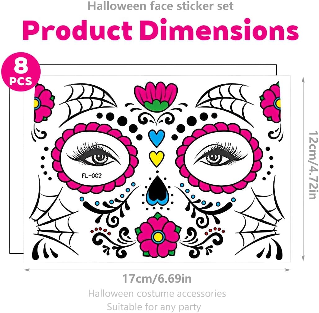 Temporary Face Tattoos for Costumes, Parties, Festivals & Photo Shoots｜One Sheet. A Whole New Character.