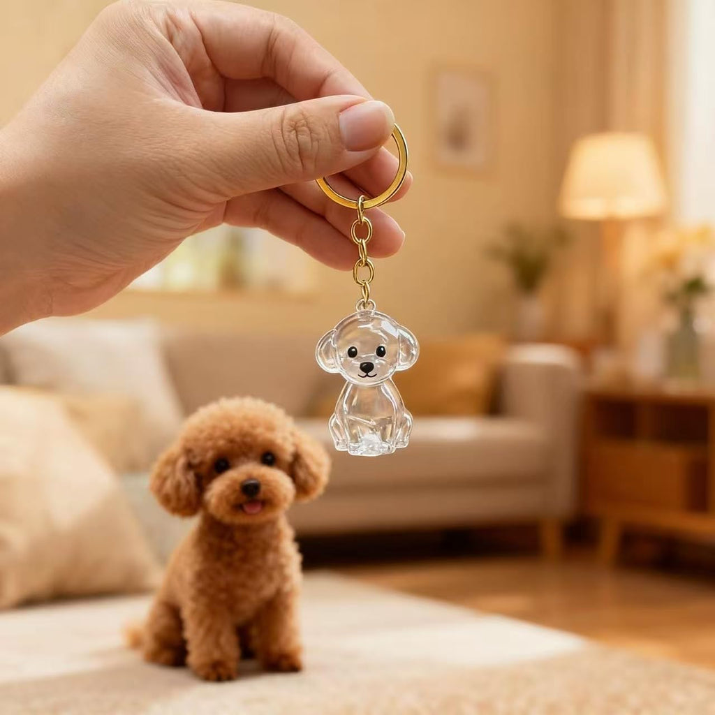 Colector de pelo de perro llavero encanto caja de almacenamiento conmemorativo,Llavero de pelo de mascota,Colgante de cápsula de recuerdo de piel de mascota