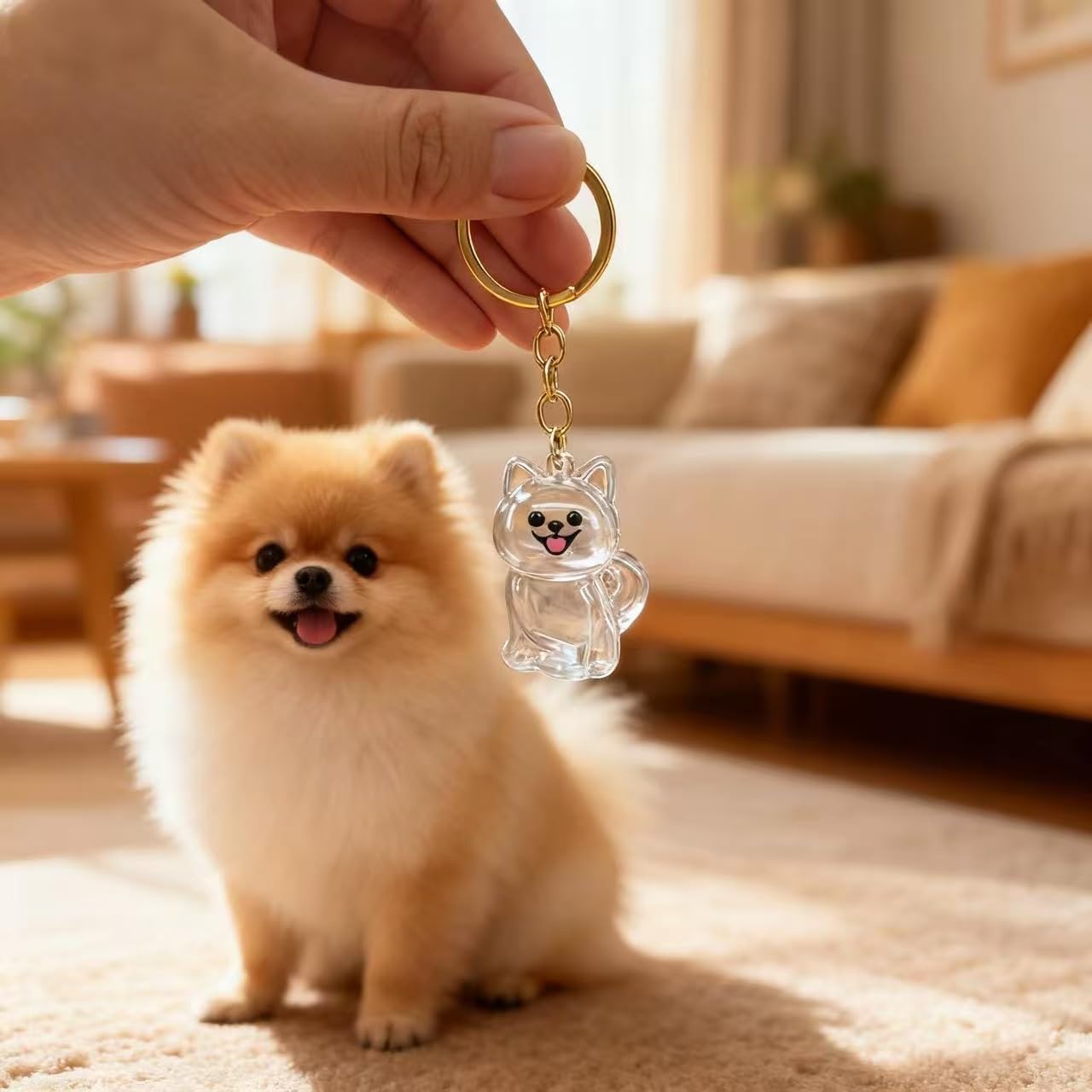 Colector de pelo de perro llavero encanto caja de almacenamiento conmemorativo,Llavero de pelo de mascota,Colgante de cápsula de recuerdo de piel de mascota