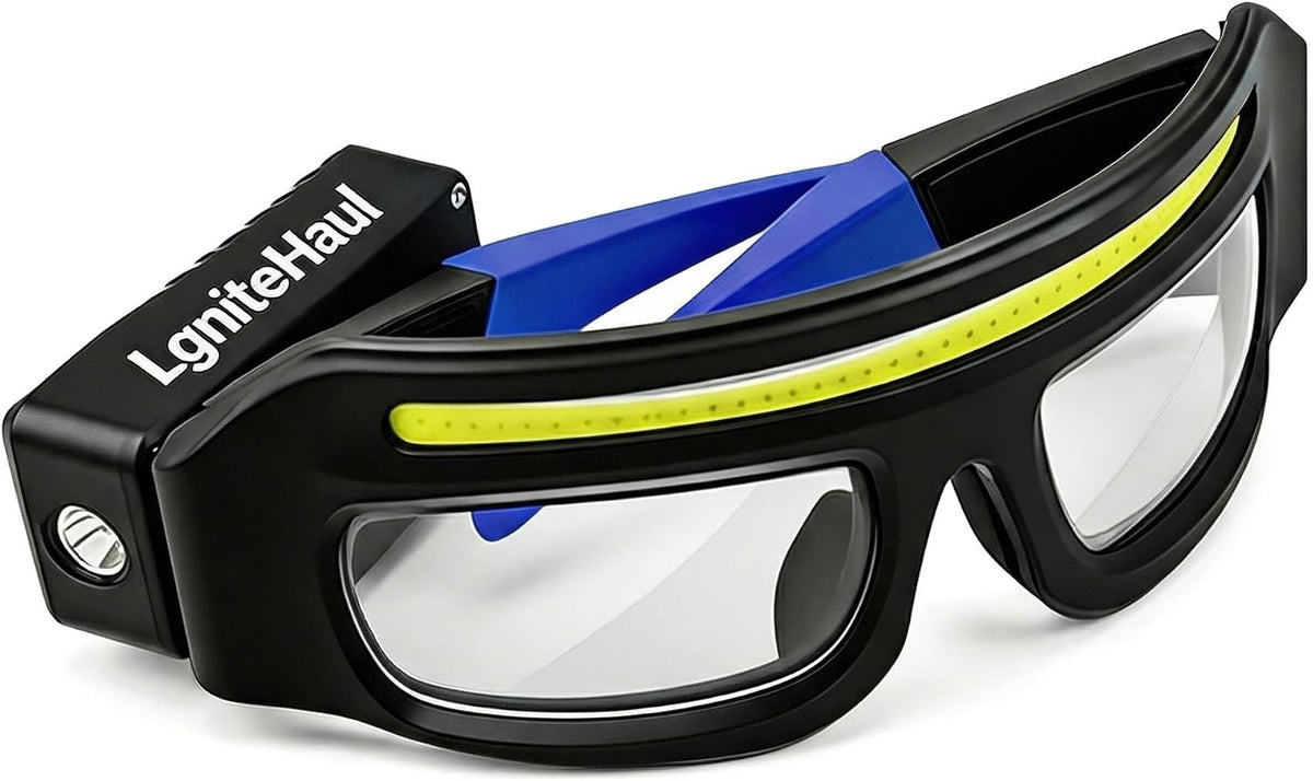 Light Exactly Where You Look – Rechargeable Hands-Free LED Light Glasses｜Dual Near &amp; Distance Lighting with 5 Modes, Touchless Wave Control and USB-C Charging