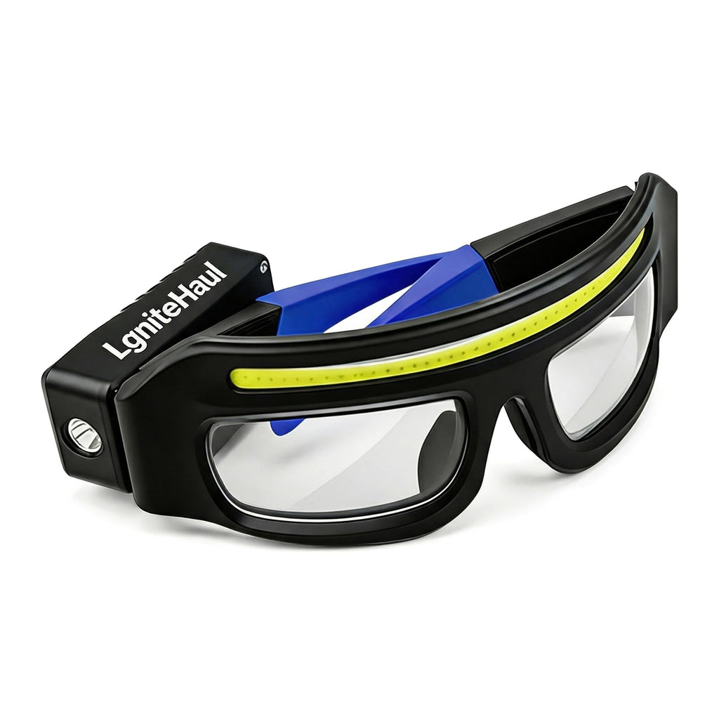 Light Exactly Where You Look – Rechargeable Hands-Free LED Light Glasses｜Dual Near &amp; Distance Lighting with 5 Modes, Touchless Wave Control and USB-C Charging
