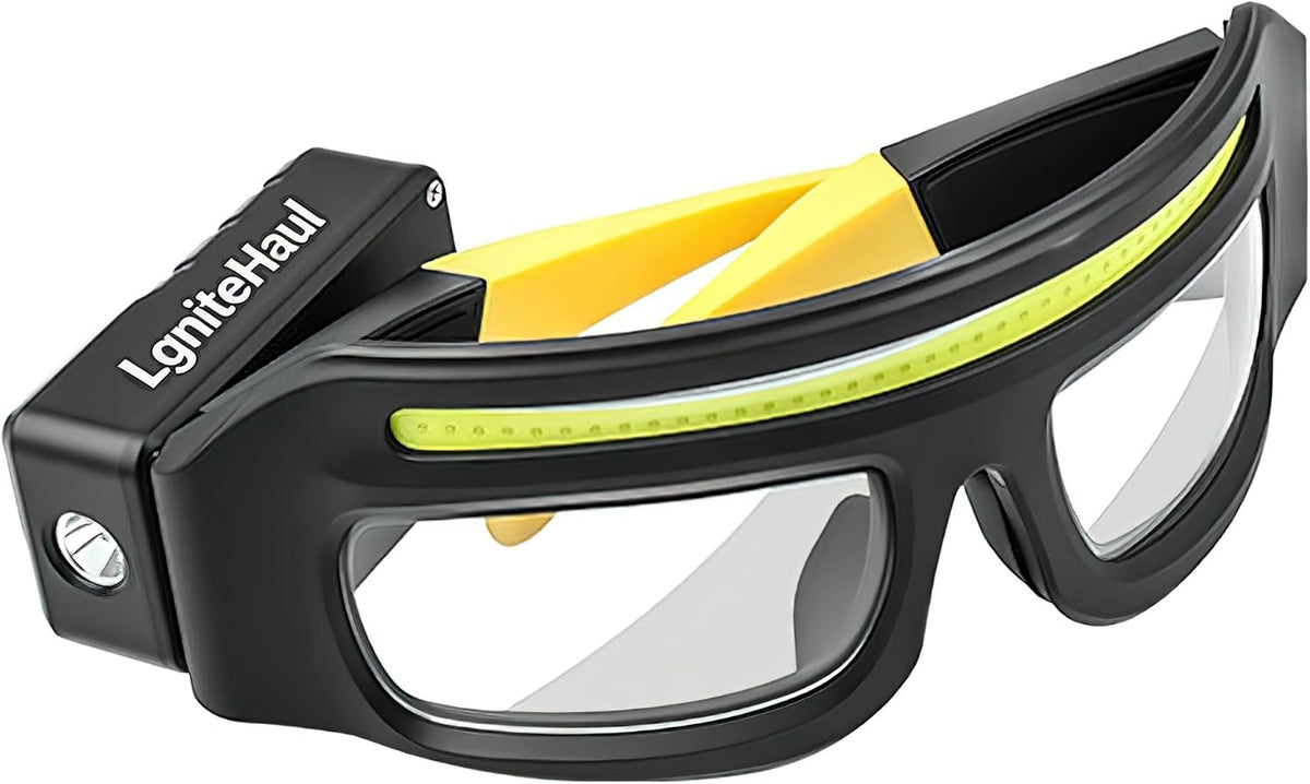 Light Exactly Where You Look – Rechargeable Hands-Free LED Light Glasses｜Dual Near &amp; Distance Lighting with 5 Modes, Touchless Wave Control and USB-C Charging
