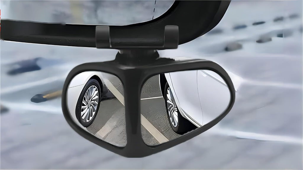Automotive Mirror Auxiliary Small Mirrors: Rotatable, Wide View Angle, 360 Degrees, High Definition Reverse Mirrors (Black, Right-Side)