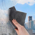 Magic Microfiber Glass Cleaning Cloth, 11.8 × 11.8 in – Reusable Low-Lint Towel for Streak-Reducing Cleaning of Windows, Mirrors, Shower Doors and Car Glass, Gray, 1/3/5-Pack