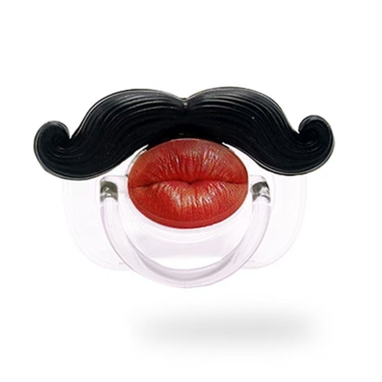 Tiny Smile, Big Personality – Funny Mustache Pacifier & Party Photo Prop｜Novelty Red-Lips Design with Matching Dust Cover, 4 Individual Styles or Complete 4-Piece Set