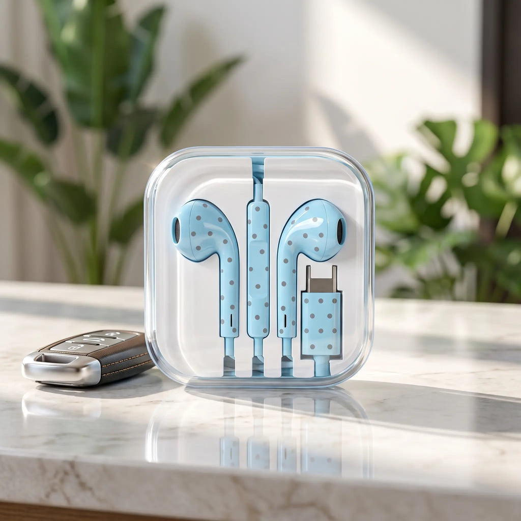 USB-C Wired Earbuds with Mic – Braided Cable & Built-In DAC