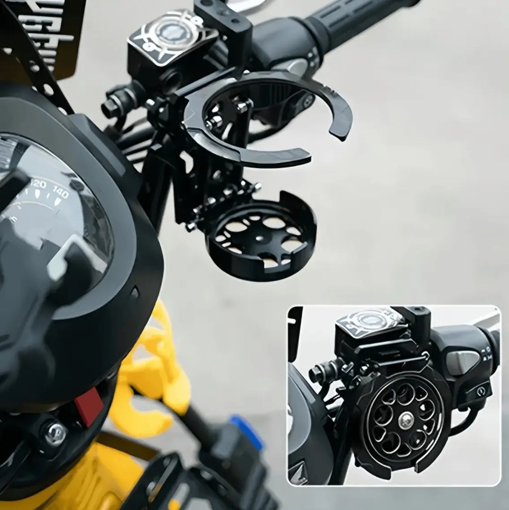 360° Rotating Foldable Bike & Motorcycle Cup Holder – Adjustable Bottle Cage
