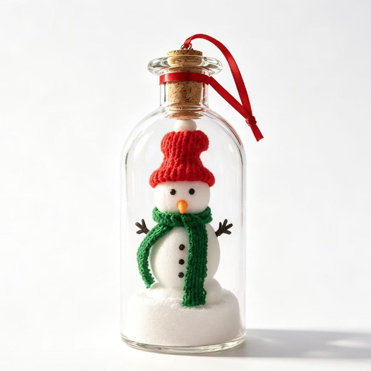 Recordable Christmas Message in a Bottle – Glass Holiday Keepsake with Mini Tree, Rose or Snowman