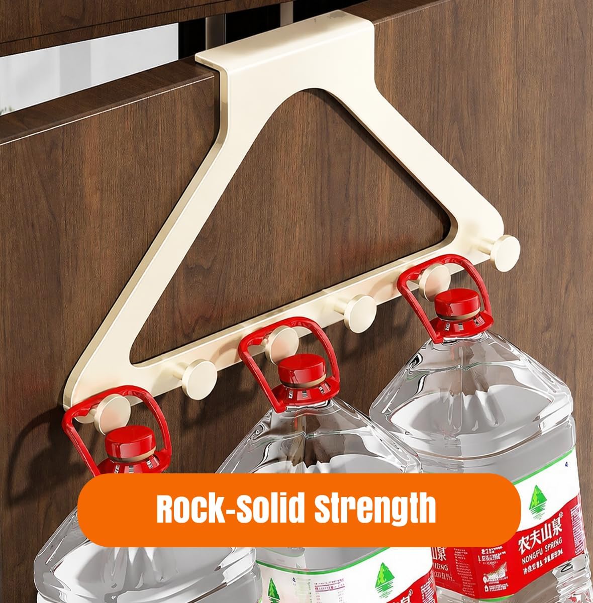 Over-the-Door Hanger Rack with 6 Hooks – No-Drill Space-Saving Organizer for Coats, Bags, Towels, Keys and Clothes Hangers