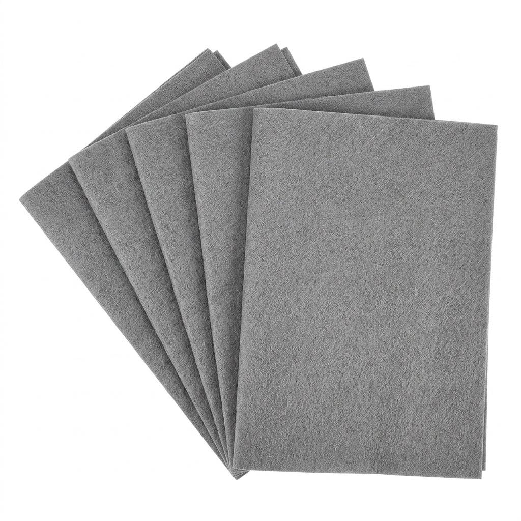 Magic Microfiber Glass Cleaning Cloth, 11.8 × 11.8 in – Reusable Low-Lint Towel for Streak-Reducing Cleaning of Windows, Mirrors, Shower Doors and Car Glass, Gray, 1/3/5-Pack
