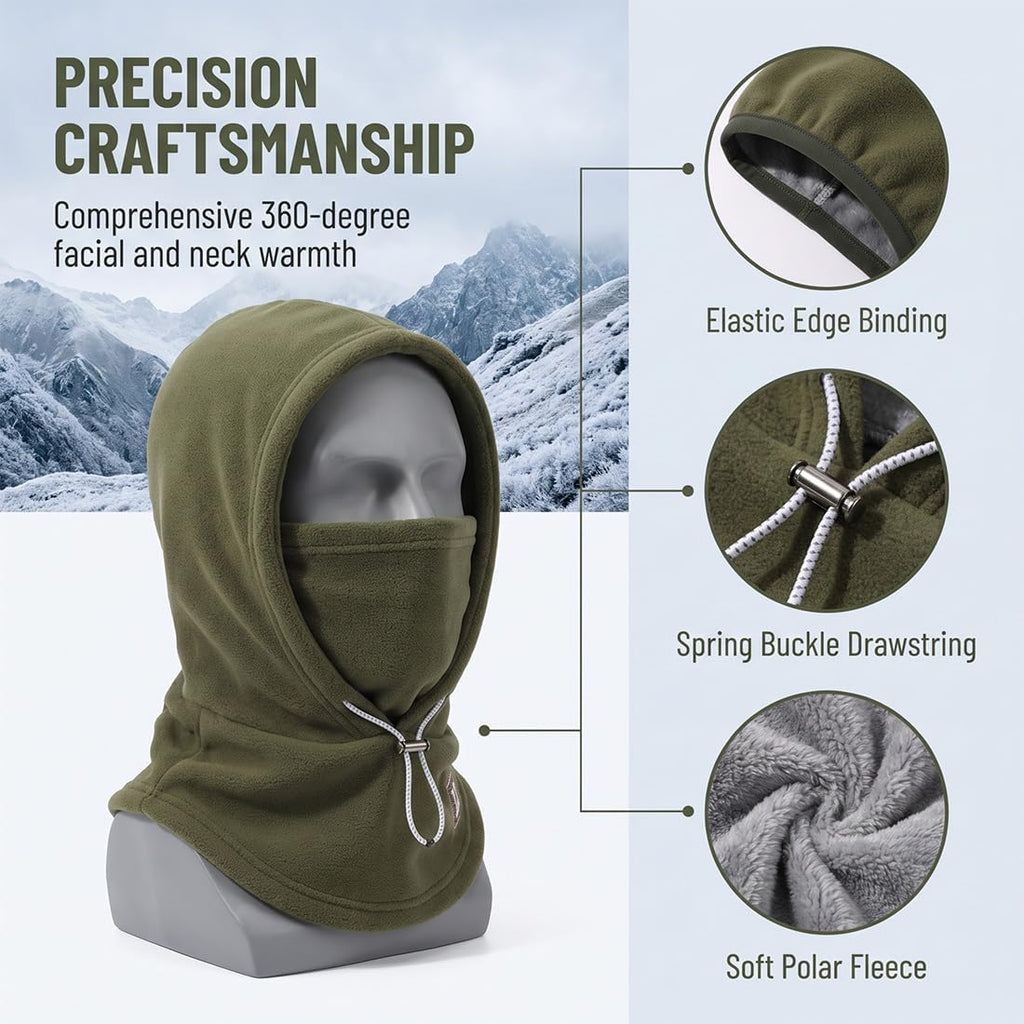 3-in-1 Thermal Balaclava Hood – Adjustable Winter Face Cover, Neck Warmer & Cold-Weather Hood for Men and Women