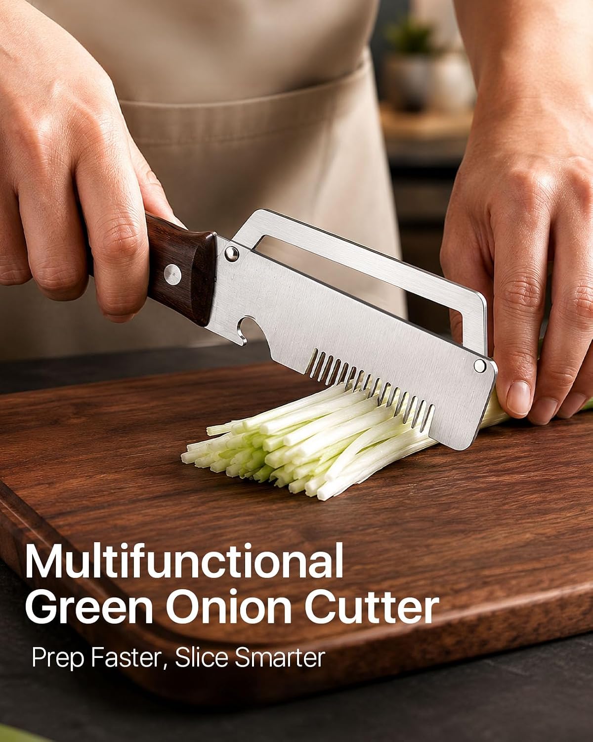 4-in-1 Multifunction Vegetable Peeler – Julienne Cutter, Green-Onion Shredder & Bottle Opener