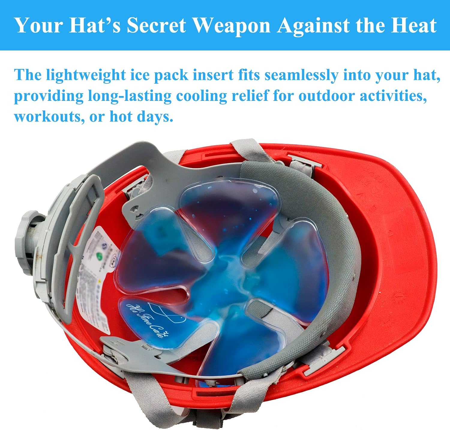 Paquete de hielo para la cabeza, paquetes de hielo para cascos, para dolor de cabeza, paquete frío de gel calmante para fiebre y migraña, paquete frío para cascos de receptor, casco de equitación