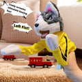 Kung Fu Husky, marioneta de boxeo, marioneta de mano de perro, marionetas de boxeo, guantes de husky de juguete de Kung Fu con sonidos y acción de boxeo, marioneta de boxeo para niños y regalos.